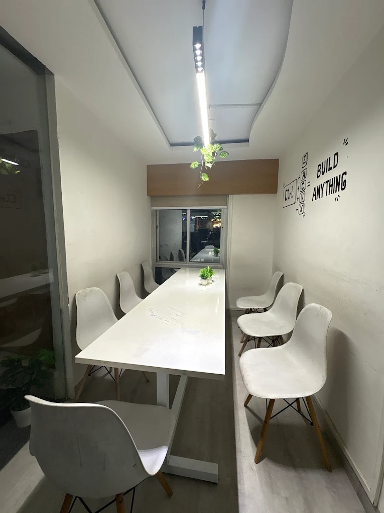 Private office table with plants at Workstation